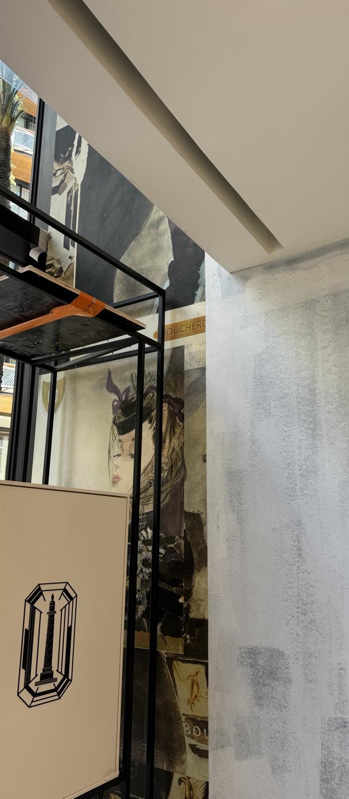 Boutique Boucheron — habillage complet de la cage d'escalier — Papier peint à Monaco