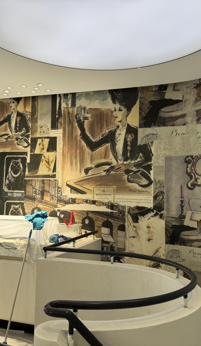 Boutique Boucheron — vue d'ensemble du magasin — Papier peint à Monaco